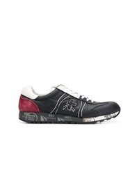 Baskets basses en cuir noires White Premiata