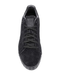 Baskets basses en cuir noires Puma