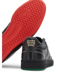 Baskets basses en cuir noires Reebok