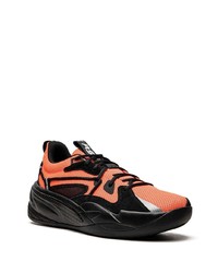 Baskets basses en cuir noires Puma