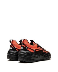 Baskets basses en cuir noires Puma