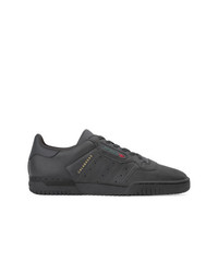 Baskets basses en cuir noires Yeezy