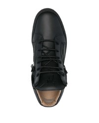 Baskets basses en cuir noires Giuseppe Zanotti