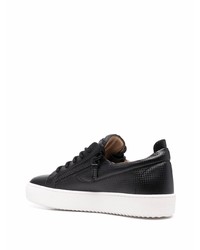 Baskets basses en cuir noires Giuseppe Zanotti