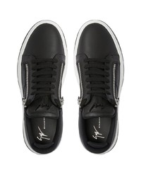 Baskets basses en cuir noires Giuseppe Zanotti