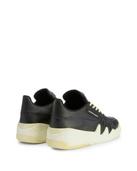 Baskets basses en cuir noires Giuseppe Zanotti