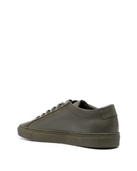 Baskets basses en cuir olive Common Projects