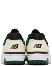 Baskets basses en cuir olive New Balance