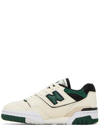 Baskets basses en cuir olive New Balance