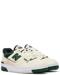 Baskets basses en cuir olive New Balance