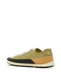 Baskets basses en cuir olive OSKLEN