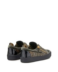 Baskets basses en cuir olive Giuseppe Zanotti