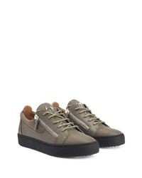 Baskets basses en cuir olive Giuseppe Zanotti