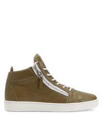 Baskets basses en cuir olive Giuseppe Zanotti