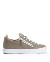 Baskets basses en cuir olive Giuseppe Zanotti