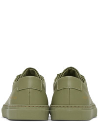 Baskets basses en cuir olive Common Projects