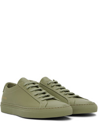 Baskets basses en cuir olive Common Projects