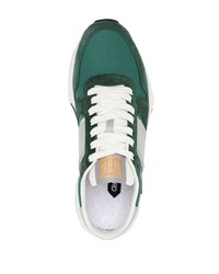 Baskets basses en cuir olive Tom Ford