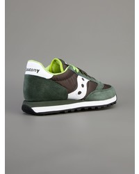 Baskets basses en cuir olive Saucony