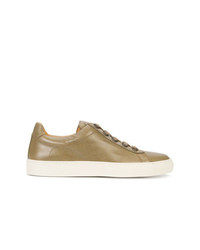 Baskets basses en cuir olive Koio