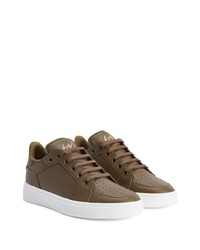 Baskets basses en cuir olive Giuseppe Zanotti