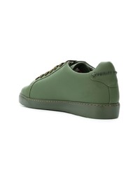 Baskets basses en cuir olive Philipp Plein