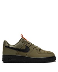 Baskets basses en cuir olive Nike