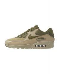 Baskets basses en cuir olive Nike