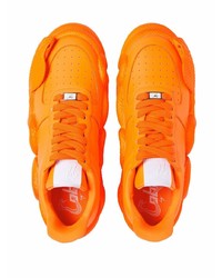 Baskets basses en cuir orange Giuseppe Zanotti