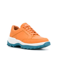 Baskets basses en cuir orange Camper Lab