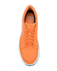 Baskets basses en cuir orange Camper Lab