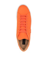 Baskets basses en cuir orange Philipp Plein