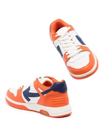 Baskets basses en cuir orange Off-White