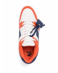 Baskets basses en cuir orange Off-White