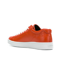 Baskets basses en cuir orange Kenzo