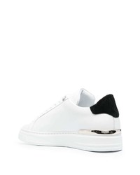 Baskets basses en cuir ornées blanches Billionaire