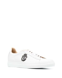 Baskets basses en cuir ornées blanches Billionaire