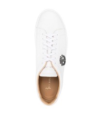 Baskets basses en cuir ornées blanches Billionaire