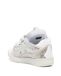 Baskets basses en cuir ornées blanches Lanvin