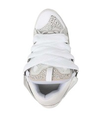 Baskets basses en cuir ornées blanches Lanvin