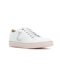 Baskets basses en cuir ornées blanches Lanvin