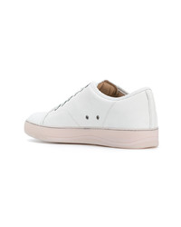 Baskets basses en cuir ornées blanches Lanvin