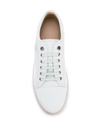 Baskets basses en cuir ornées blanches Lanvin