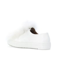 Baskets basses en cuir ornées blanches Mr & Mrs Italy