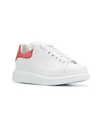 Baskets basses en cuir ornées blanches Alexander McQueen