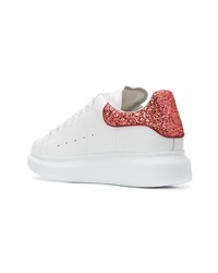 Baskets basses en cuir ornées blanches Alexander McQueen