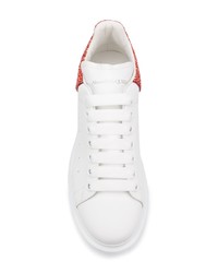 Baskets basses en cuir ornées blanches Alexander McQueen