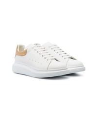 Baskets basses en cuir ornées blanches Alexander McQueen