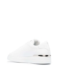 Baskets basses en cuir ornées blanches Philipp Plein