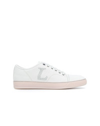 Baskets basses en cuir ornées blanches Lanvin